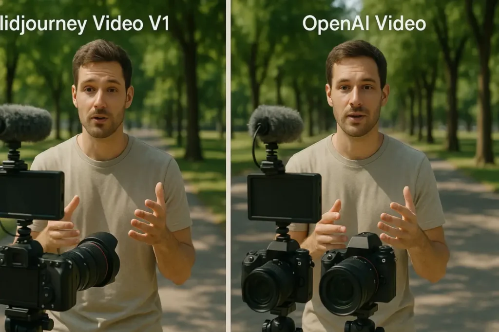 Midjourney Video V1 против OpenAI Video: сравнение возможностей
